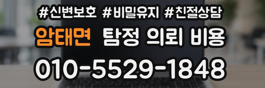 암태면 탐정 의뢰 비용