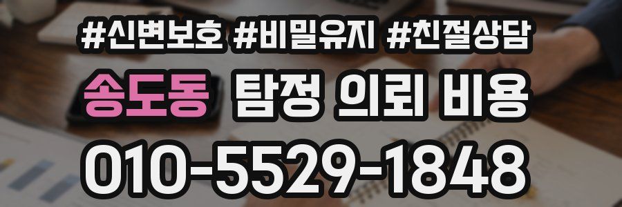 송도동 탐정 의뢰 비용