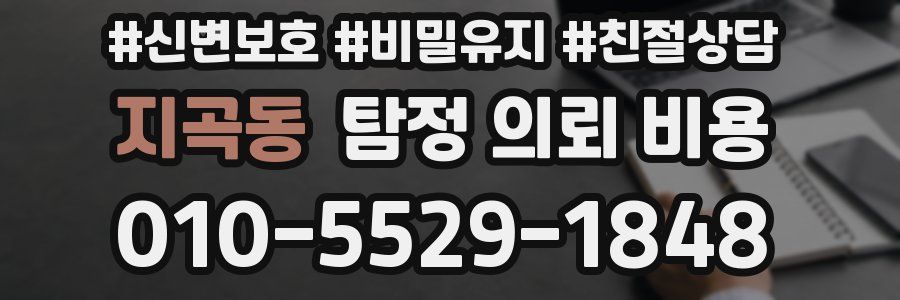 지곡동 탐정 의뢰 비용