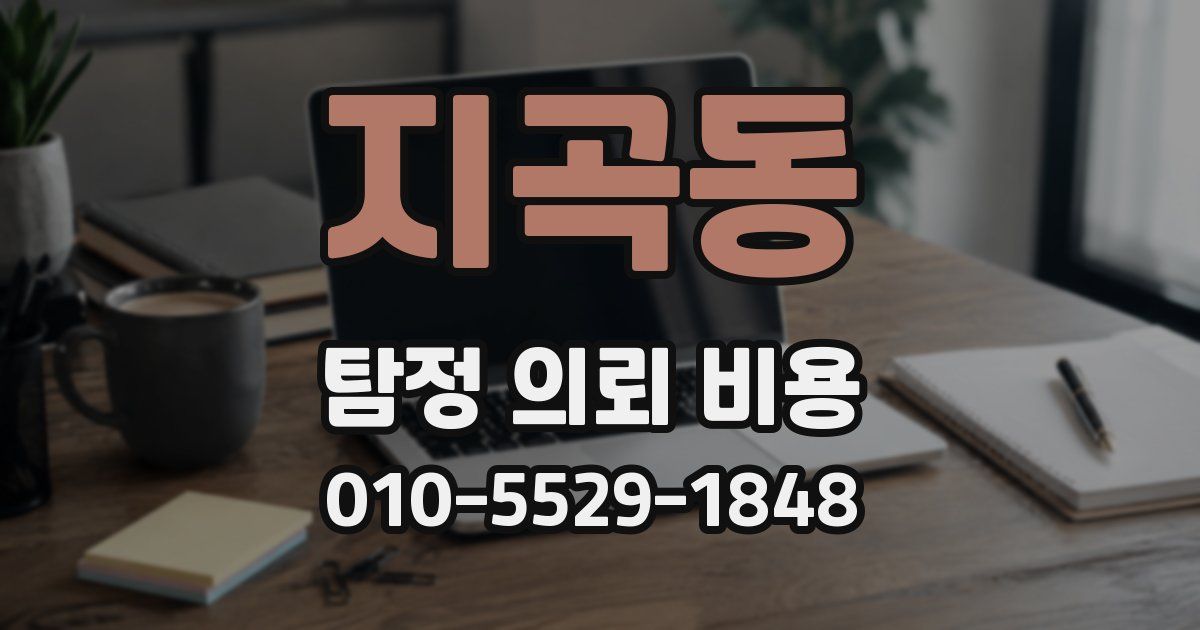 지곡동 탐정 의뢰 비용