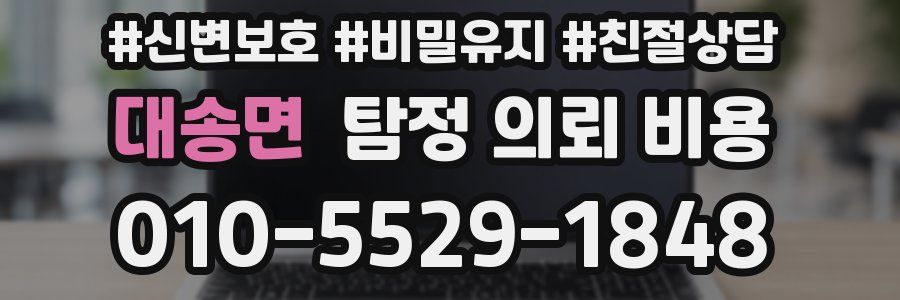대송면 탐정 의뢰 비용