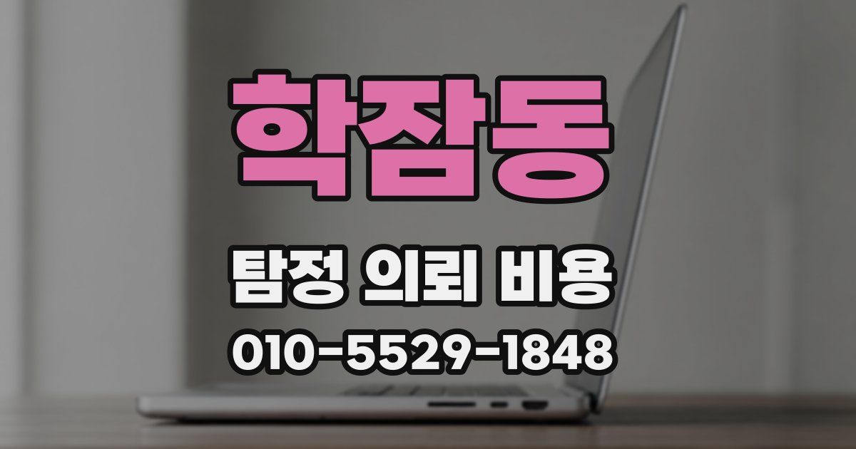 학잠동 탐정 의뢰 비용