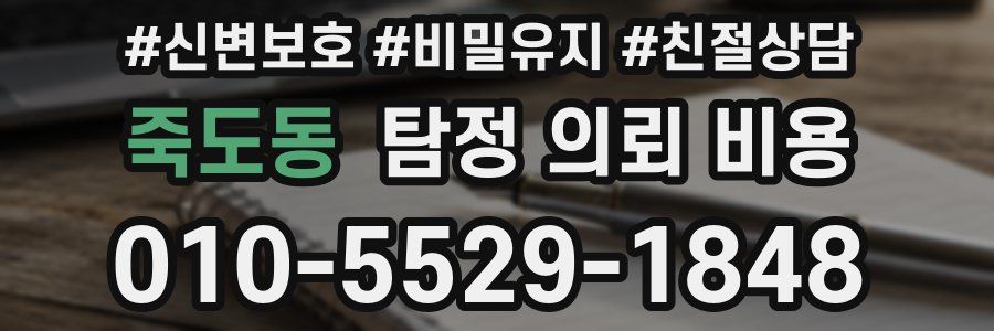 죽도동 탐정 의뢰 비용