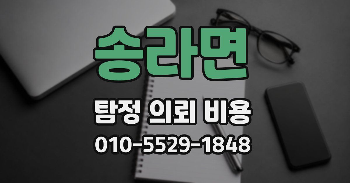송라면 탐정 의뢰 비용
