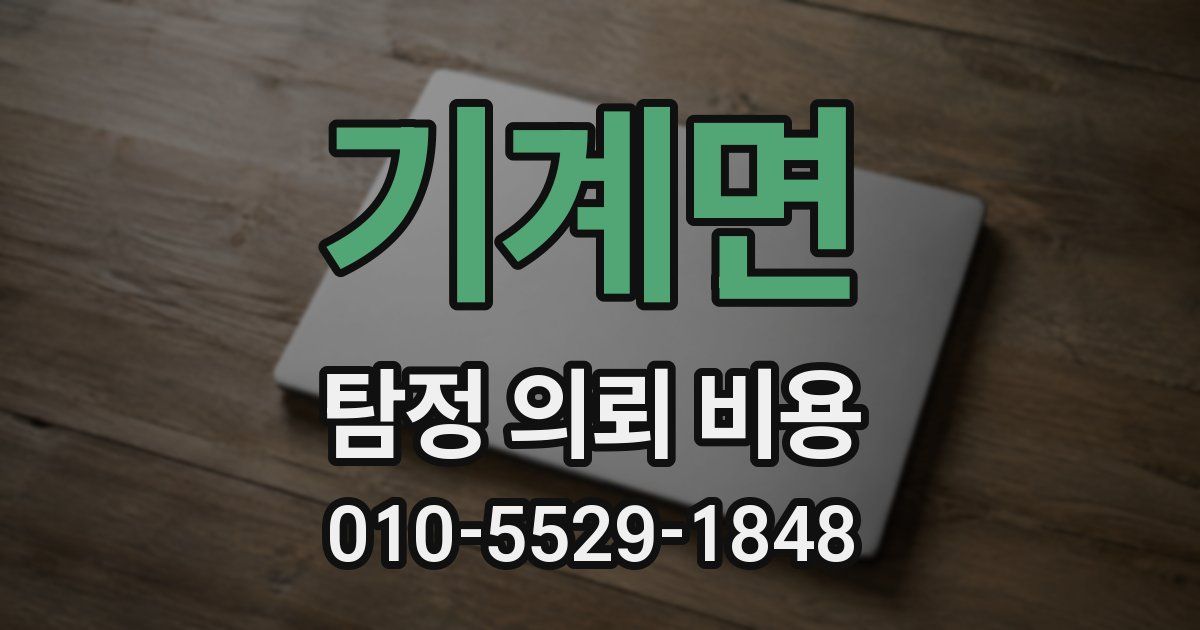 기계면 탐정 의뢰 비용