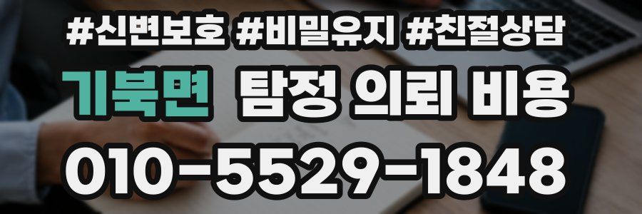 기북면 탐정 의뢰 비용