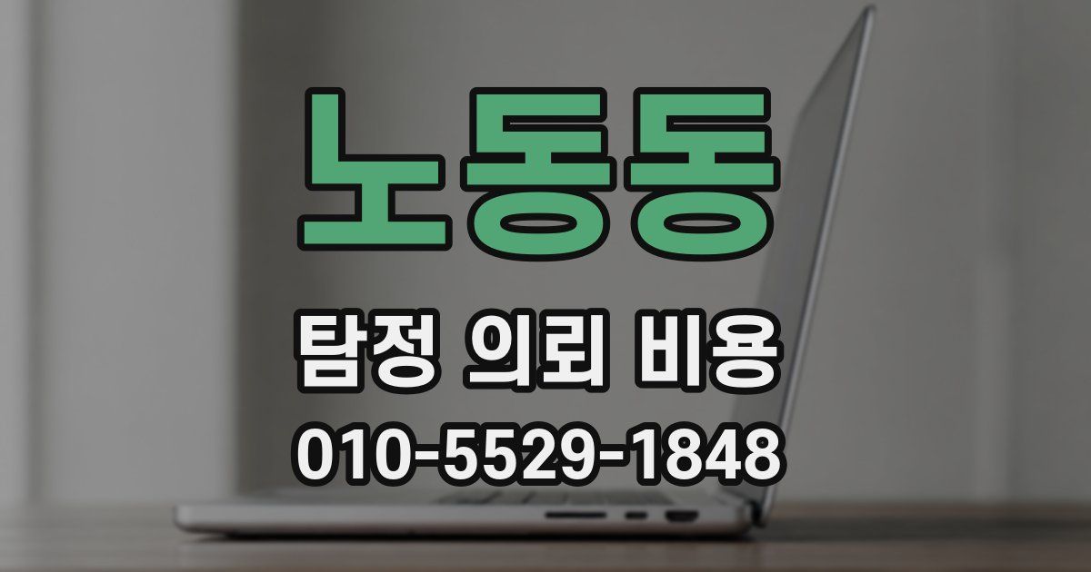 노동동 탐정 의뢰 비용