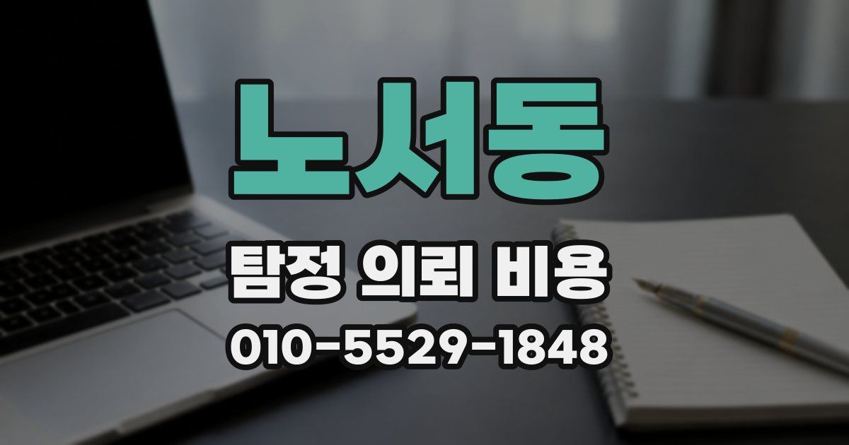 노서동 탐정 의뢰 비용