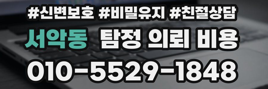 서악동 탐정 의뢰 비용