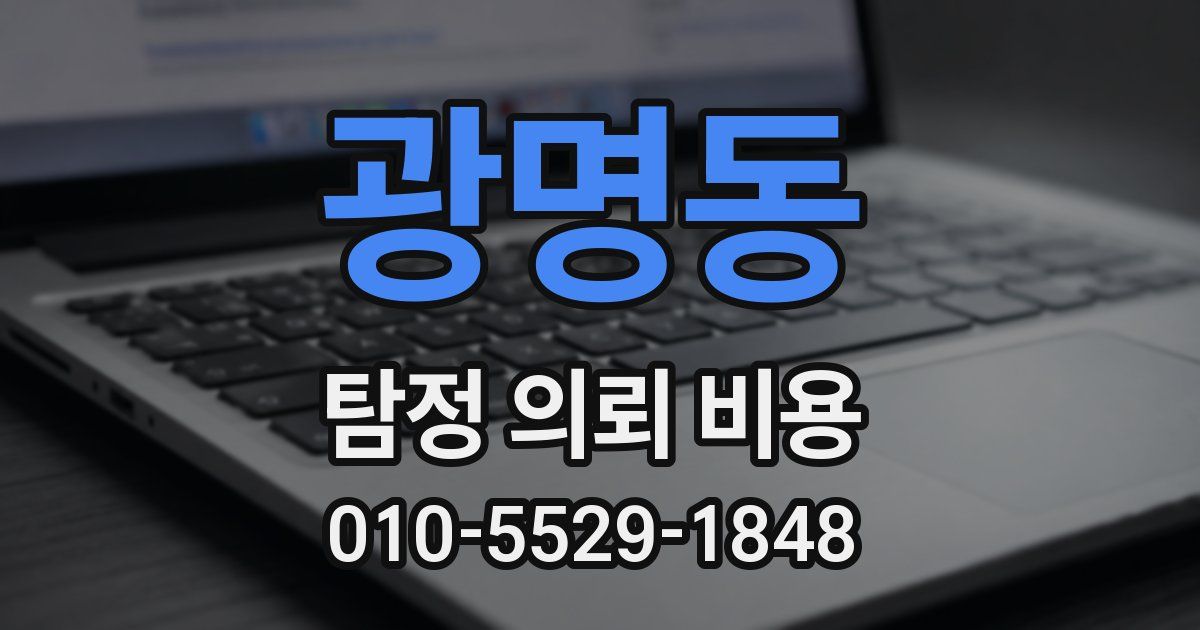 광명동 탐정 의뢰 비용