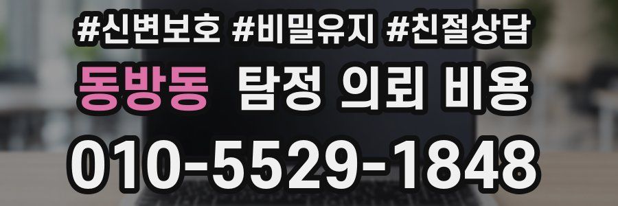 동방동 탐정 의뢰 비용