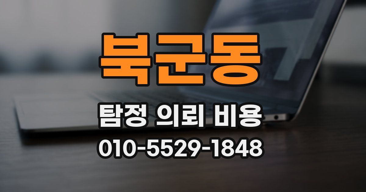 북군동 탐정 의뢰 비용