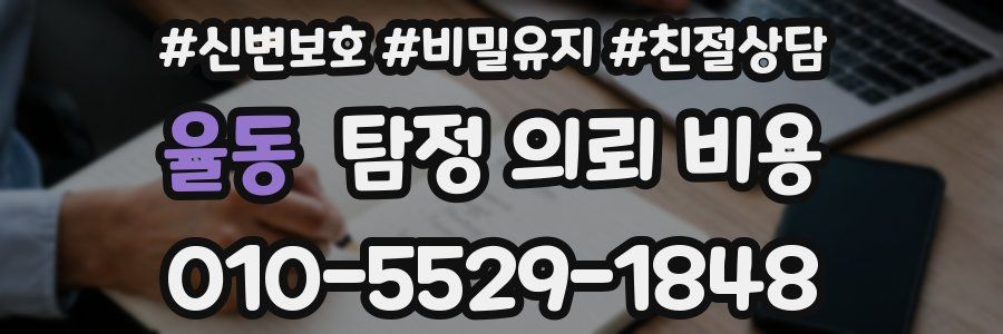 율동 탐정 의뢰 비용