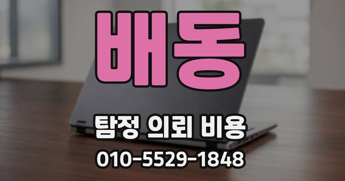 배동 탐정 의뢰 비용