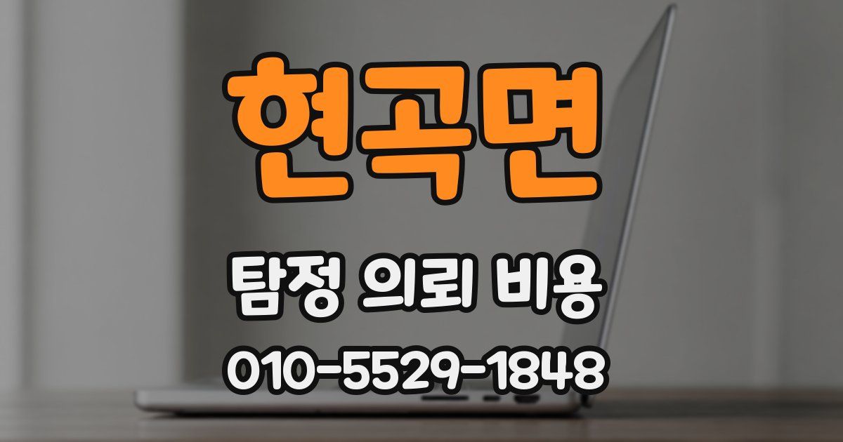 현곡면 탐정 의뢰 비용