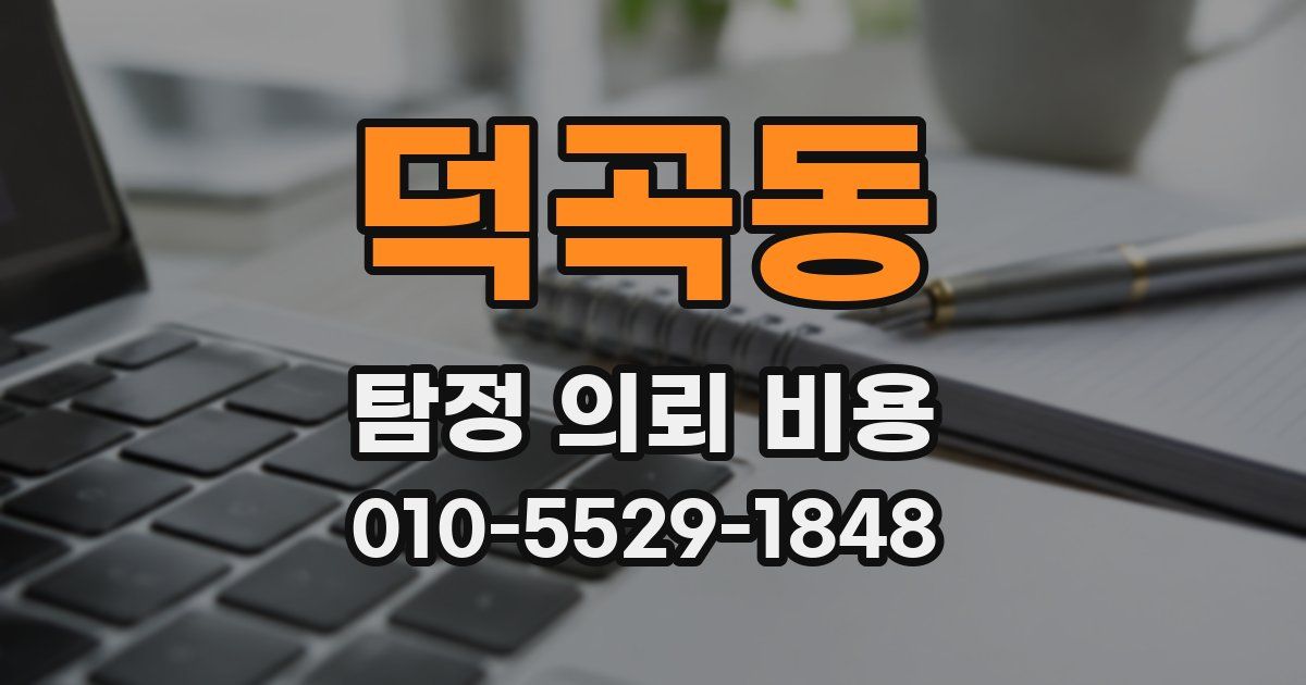 덕곡동 탐정 의뢰 비용