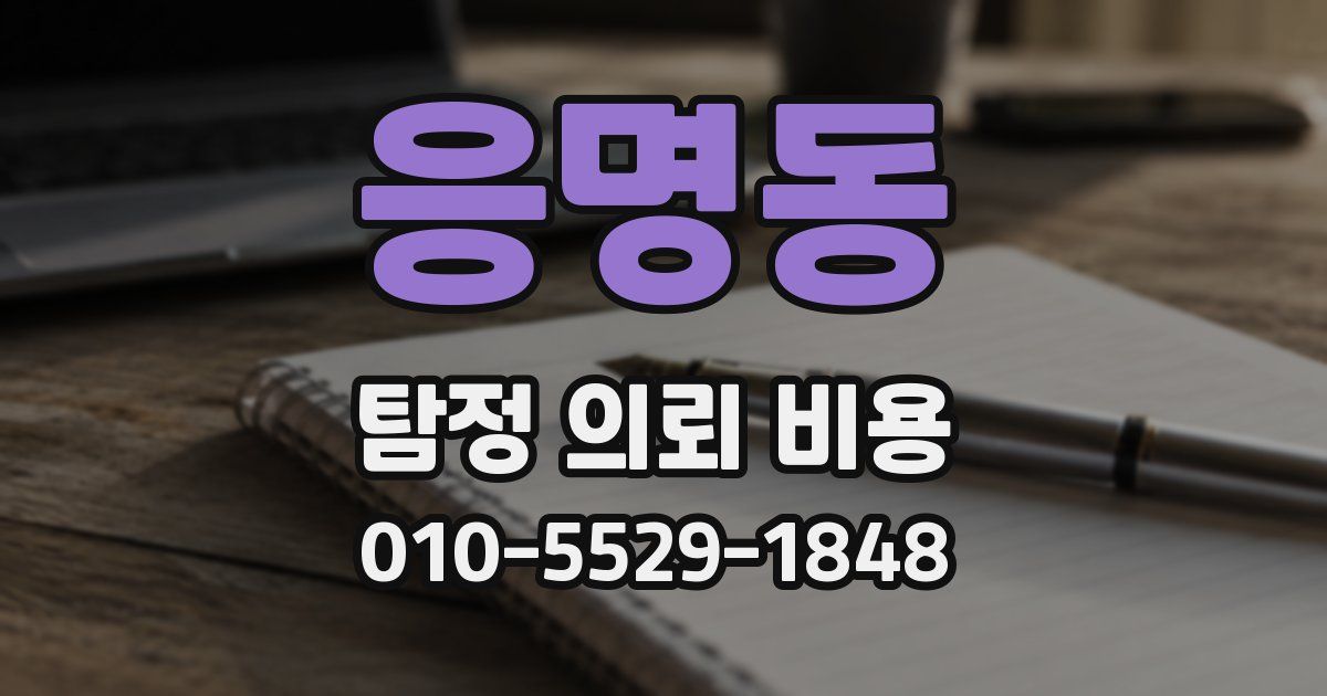응명동 탐정 의뢰 비용