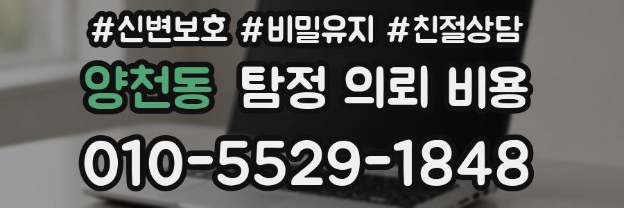 양천동 탐정 의뢰 비용