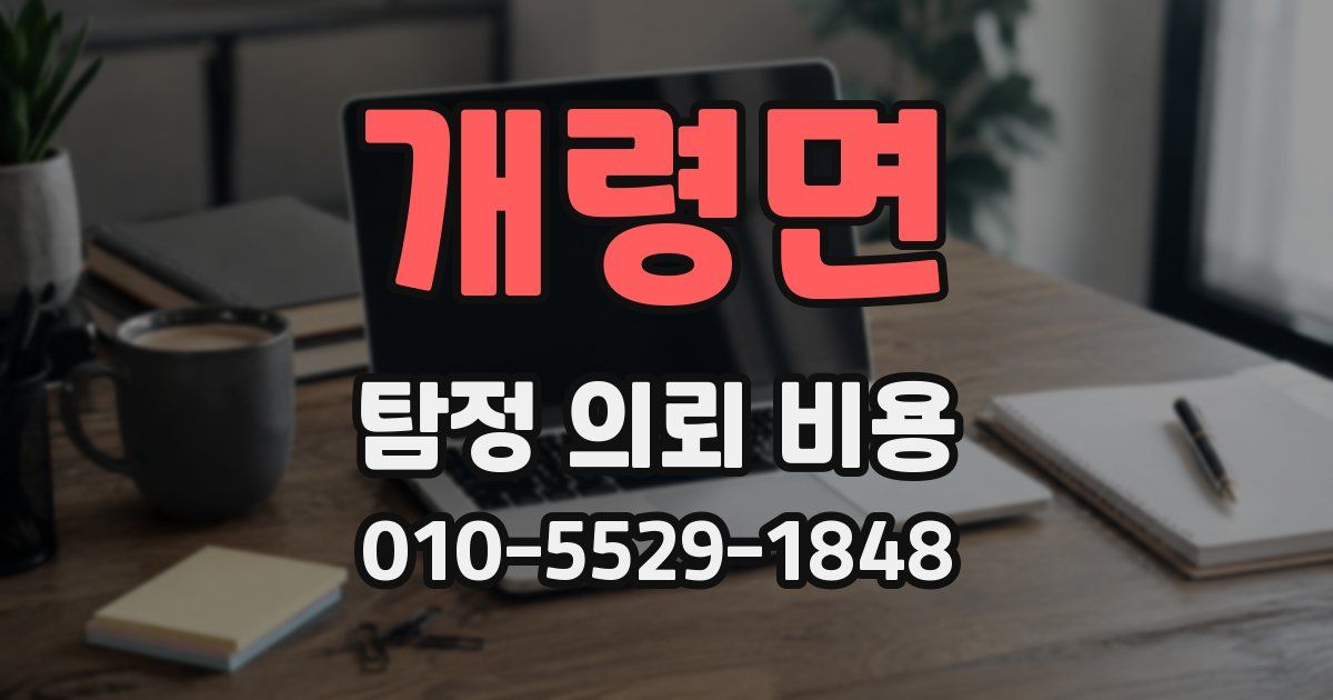 개령면 탐정 의뢰 비용