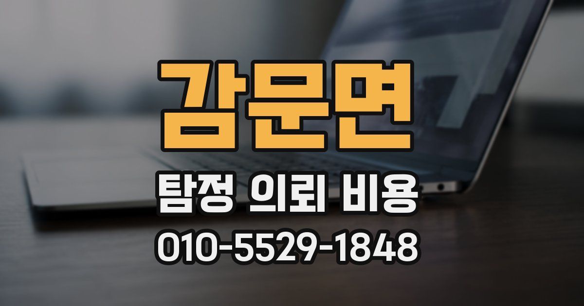 감문면 탐정 의뢰 비용