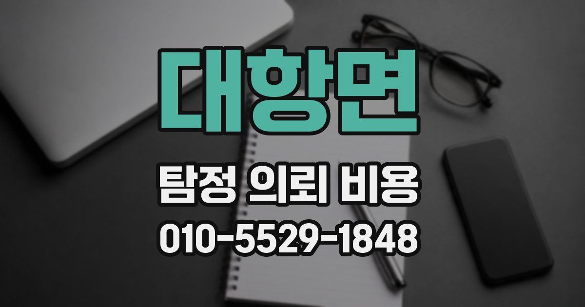 대항면 탐정 의뢰 비용