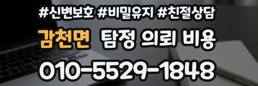 감천면 탐정 의뢰 비용