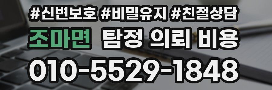 조마면 탐정 의뢰 비용