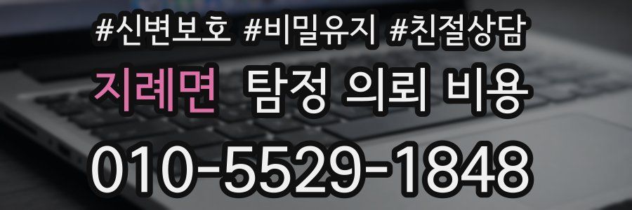 지례면 탐정 의뢰 비용