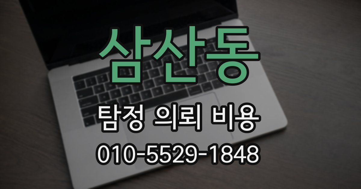 삼산동 탐정 의뢰 비용