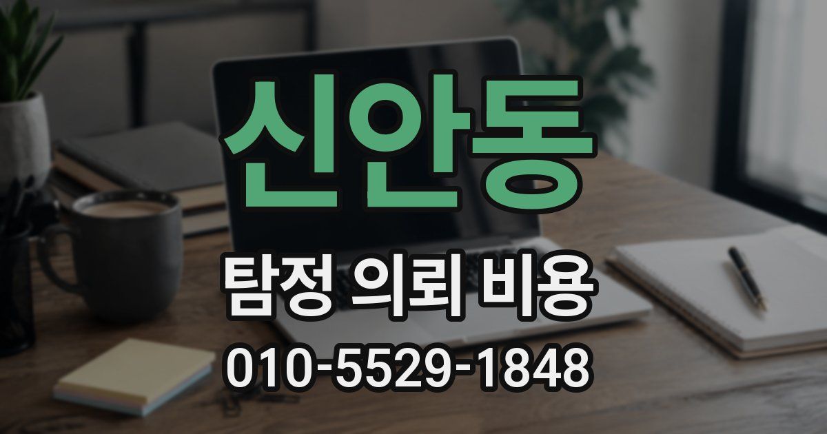 신안동 탐정 의뢰 비용