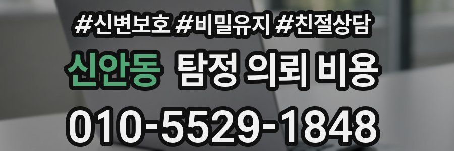 신안동 탐정 의뢰 비용