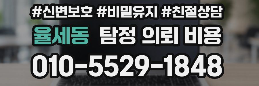 율세동 탐정 의뢰 비용