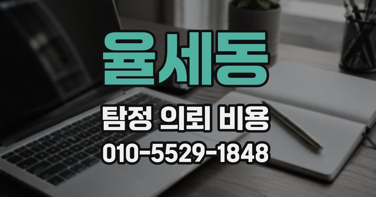 율세동 탐정 의뢰 비용