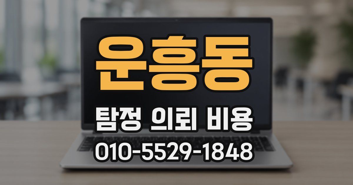 운흥동 탐정 의뢰 비용