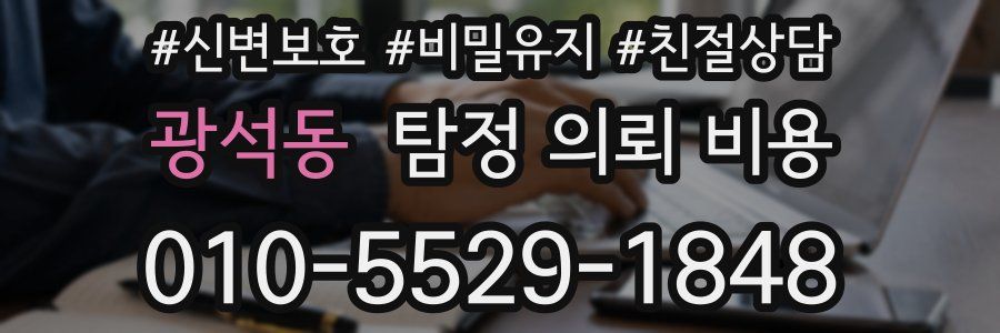 광석동 탐정 의뢰 비용
