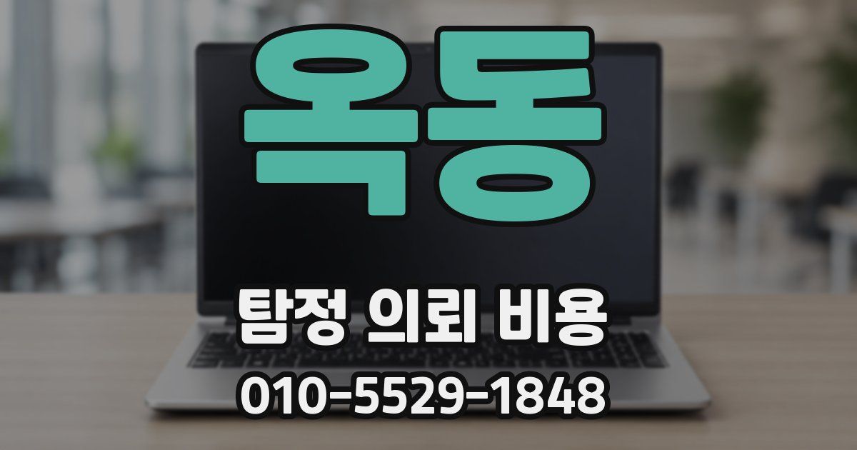 옥동 탐정 의뢰 비용
