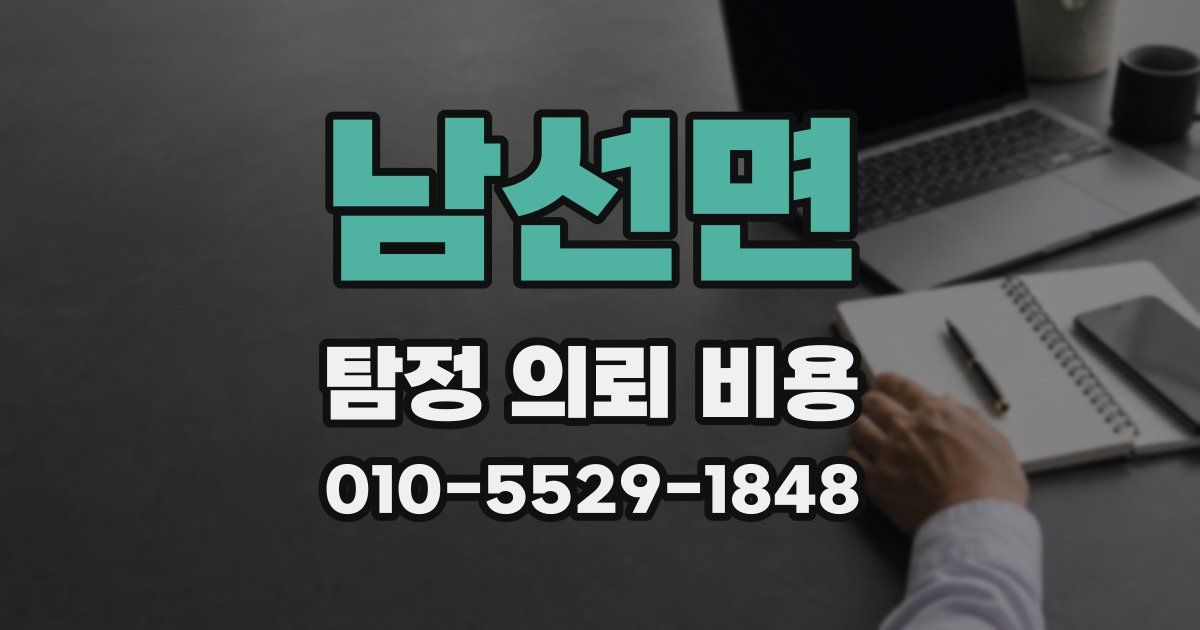 남선면 탐정 의뢰 비용