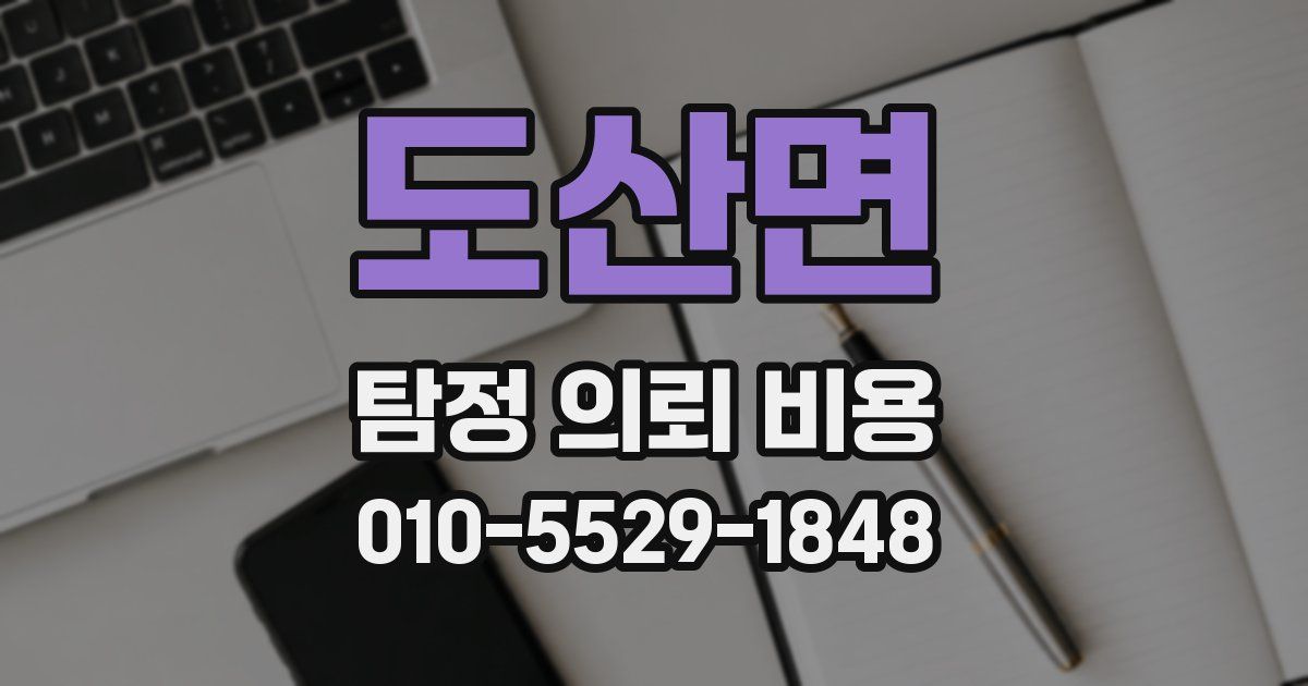 도산면 탐정 의뢰 비용