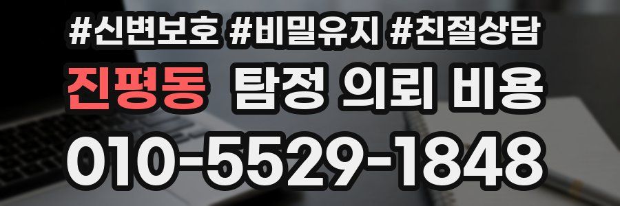 진평동 탐정 의뢰 비용