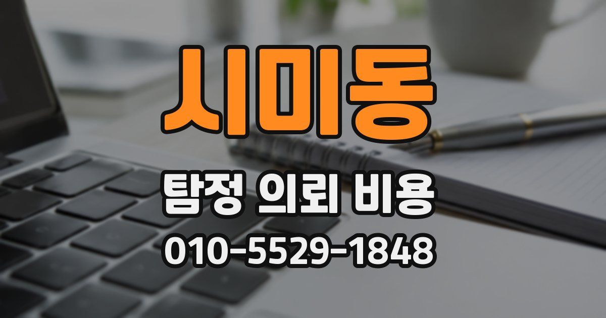 시미동 탐정 의뢰 비용