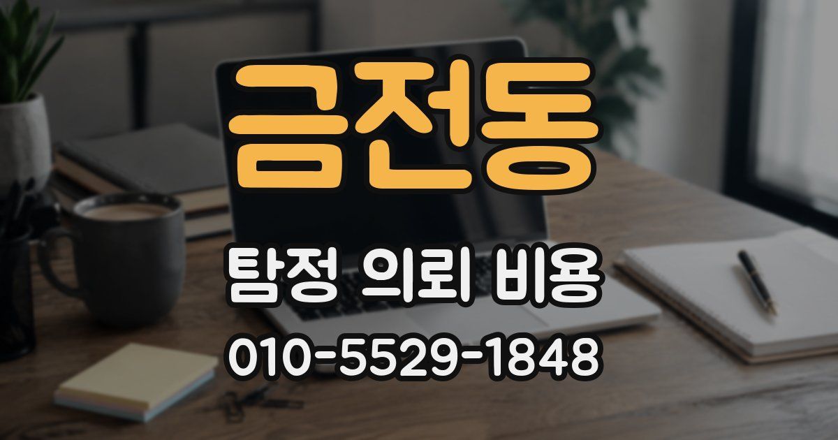 금전동 탐정 의뢰 비용