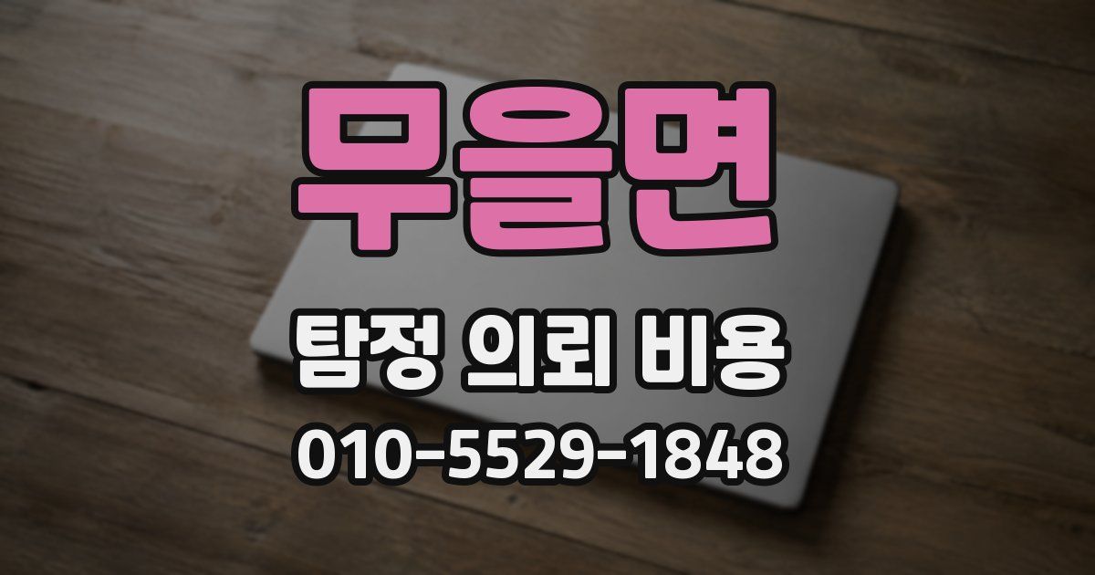 무을면 탐정 의뢰 비용
