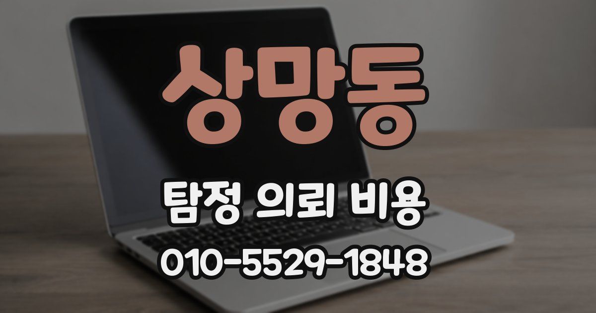 상망동 탐정 의뢰 비용