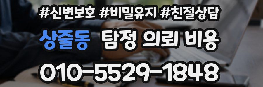 상줄동 탐정 의뢰 비용