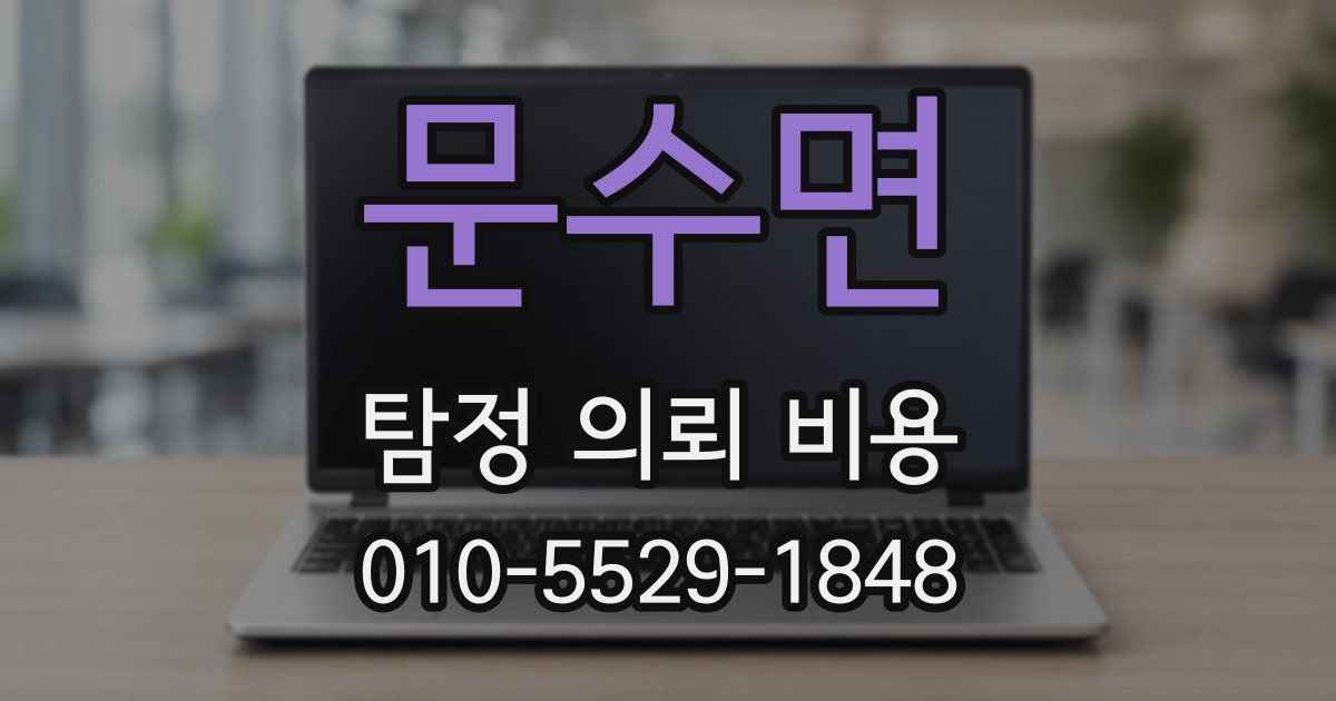 문수면 탐정 의뢰 비용