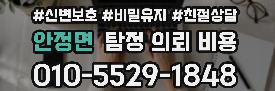 안정면 탐정 의뢰 비용
