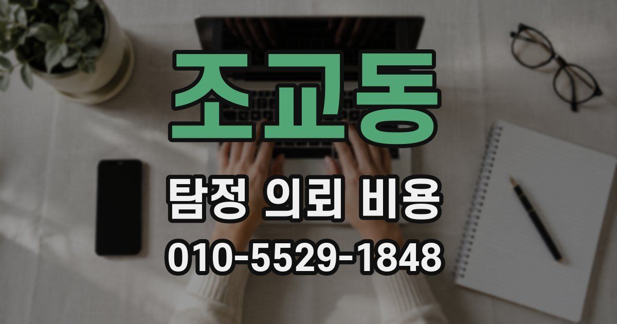 조교동 탐정 의뢰 비용