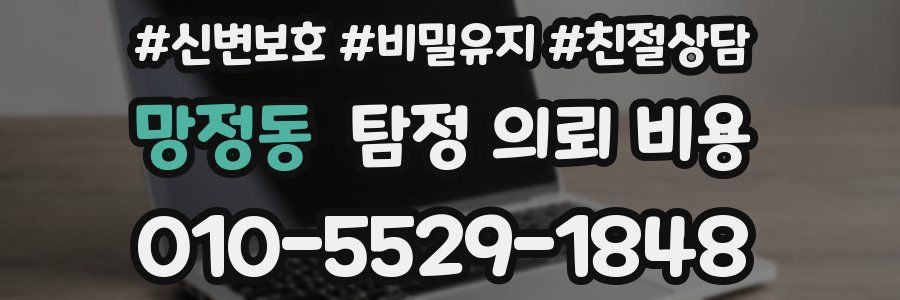 망정동 탐정 의뢰 비용