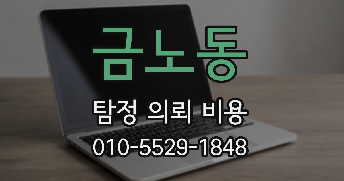금노동 탐정 의뢰 비용