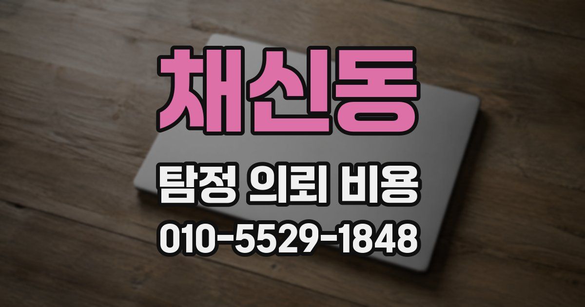 채신동 탐정 의뢰 비용